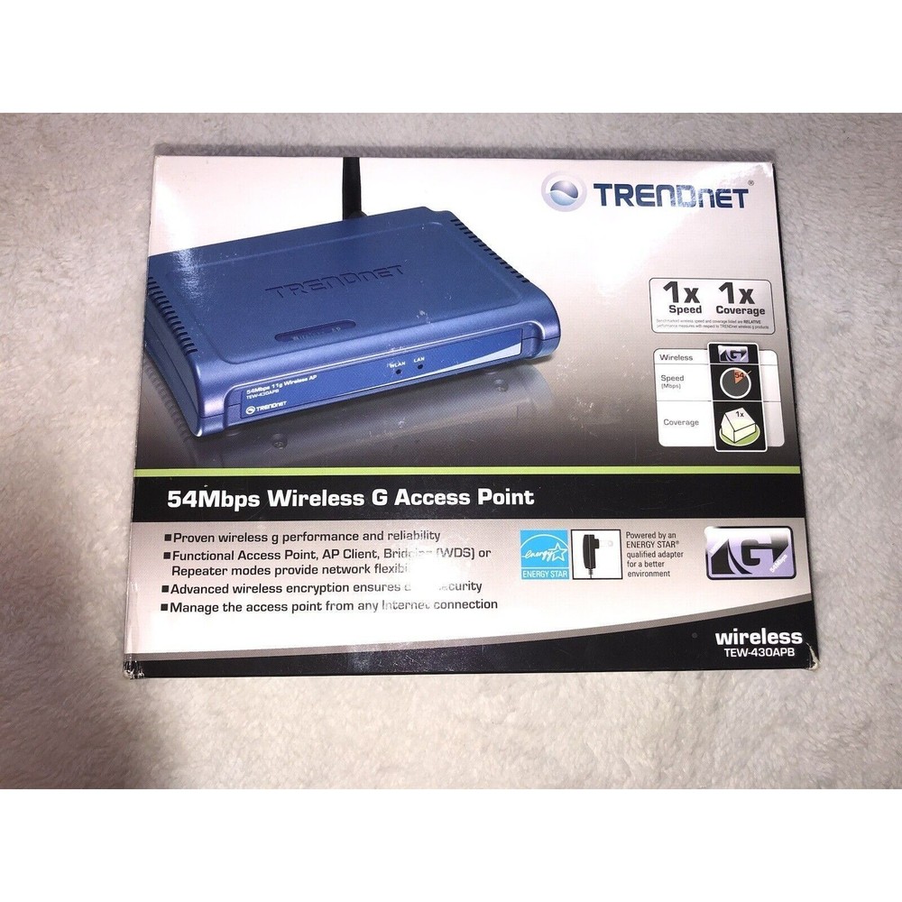 🌻3for$25 TRENDnet TEW-430APB Wireless-G 54Mbps Access Point AP ***-Not Tested-*